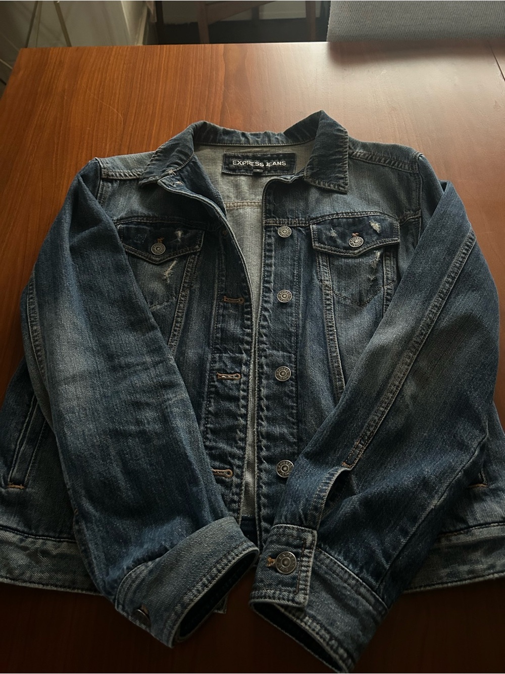 Express Dark Blue Denim Jean Jacket